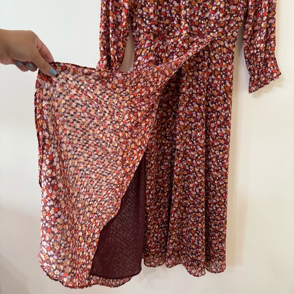 Madewell crossover midi dress - size 0 - Picture 5 of 7